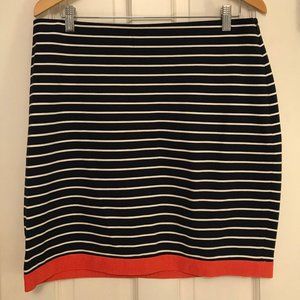 Ann Taylor Navy & White Striped Skirt Size 12